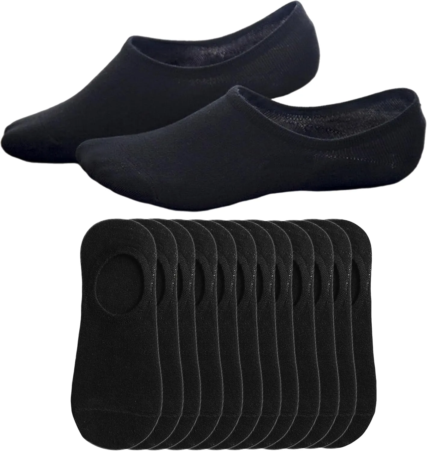 12 Pairs of No Show Socks for Women - Low Cut, Breathable, Casual, Non-Slip