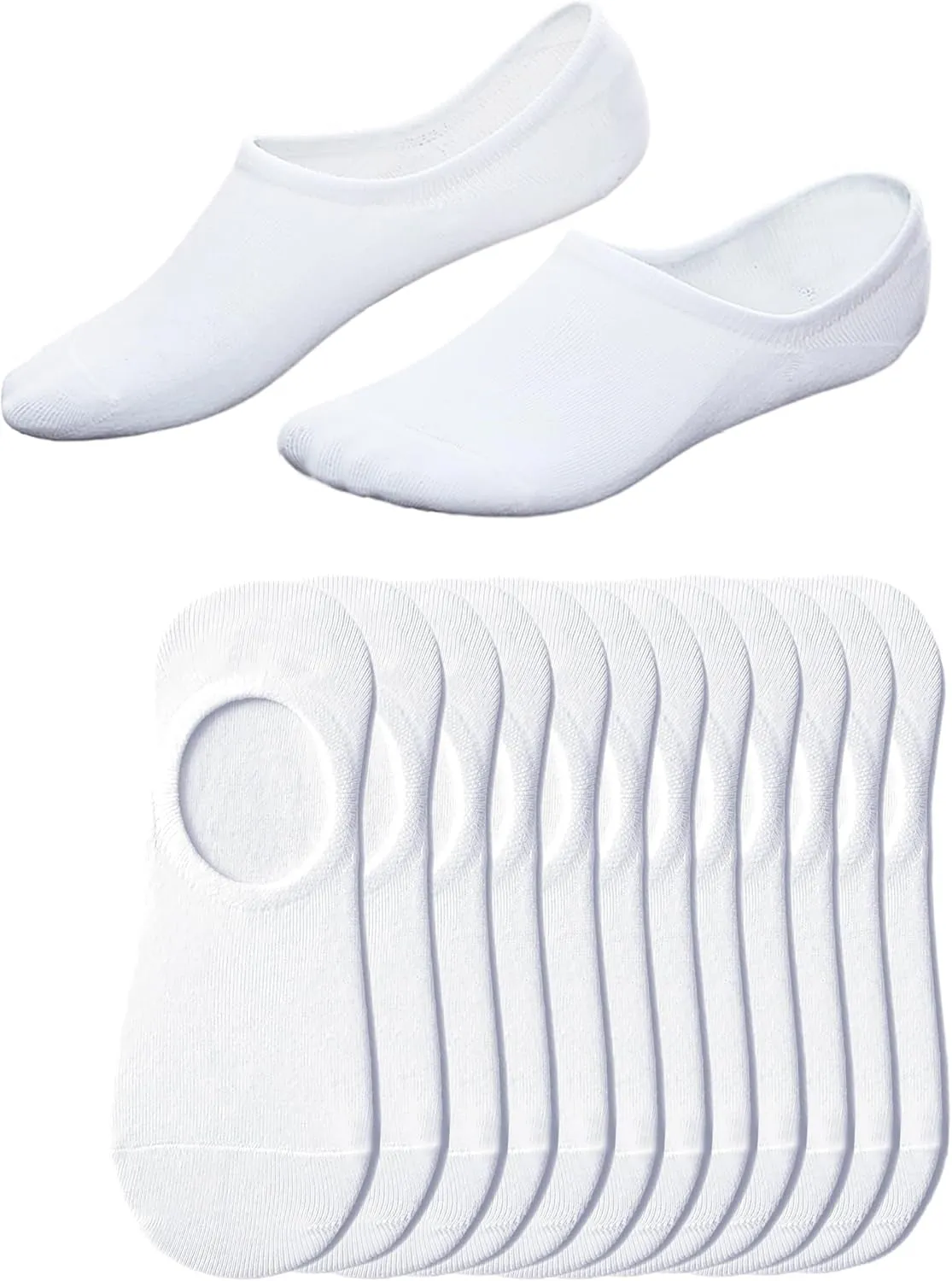 12 Pairs of No Show Socks for Women - Low Cut, Breathable, Casual, Non-Slip