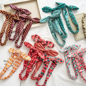 13PCs Halloween Christmas Flannel Rabbit Ears Hair Band