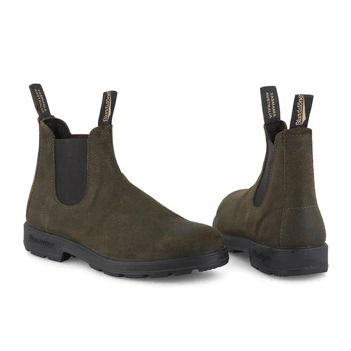 1615 Dark Olive Rub Suede Boots