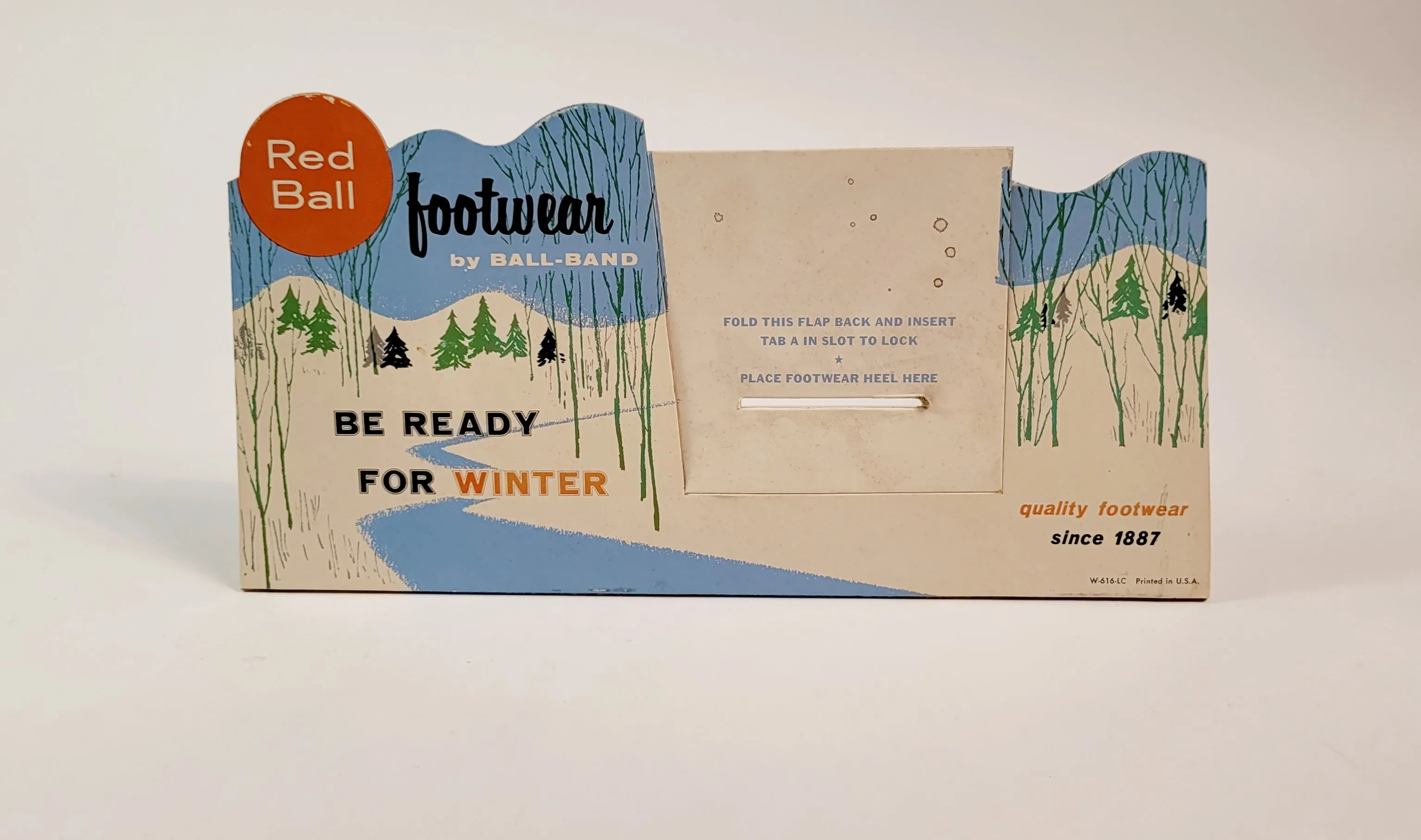 1950's Vintage RED BALL Footwear Winter Stand Up Store Display, Sea Lion, Ball-Band