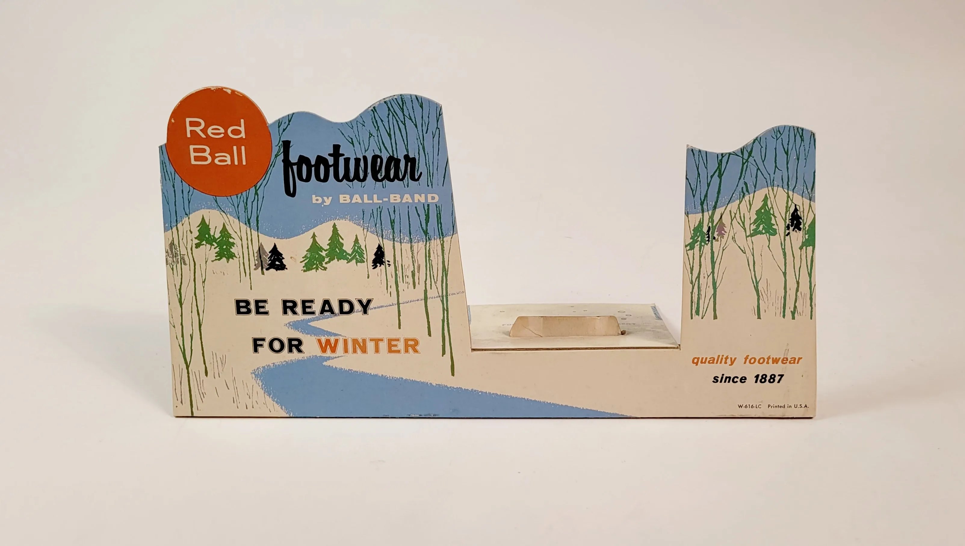1950's Vintage RED BALL Footwear Winter Stand Up Store Display, Sea Lion, Ball-Band