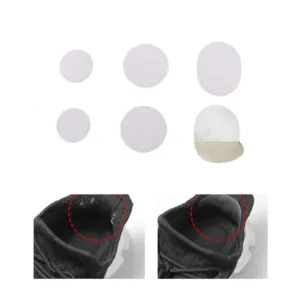 (3 pairs) Ultra-soft Fabric Pads Heel Inserts Anti-slip / Massage Insoles for Sneakers - White