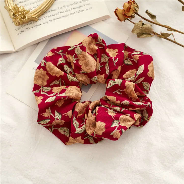 5pcs Women's Hair Ring Rose Large Intestine Hair Ring for Ponytail Bandeau