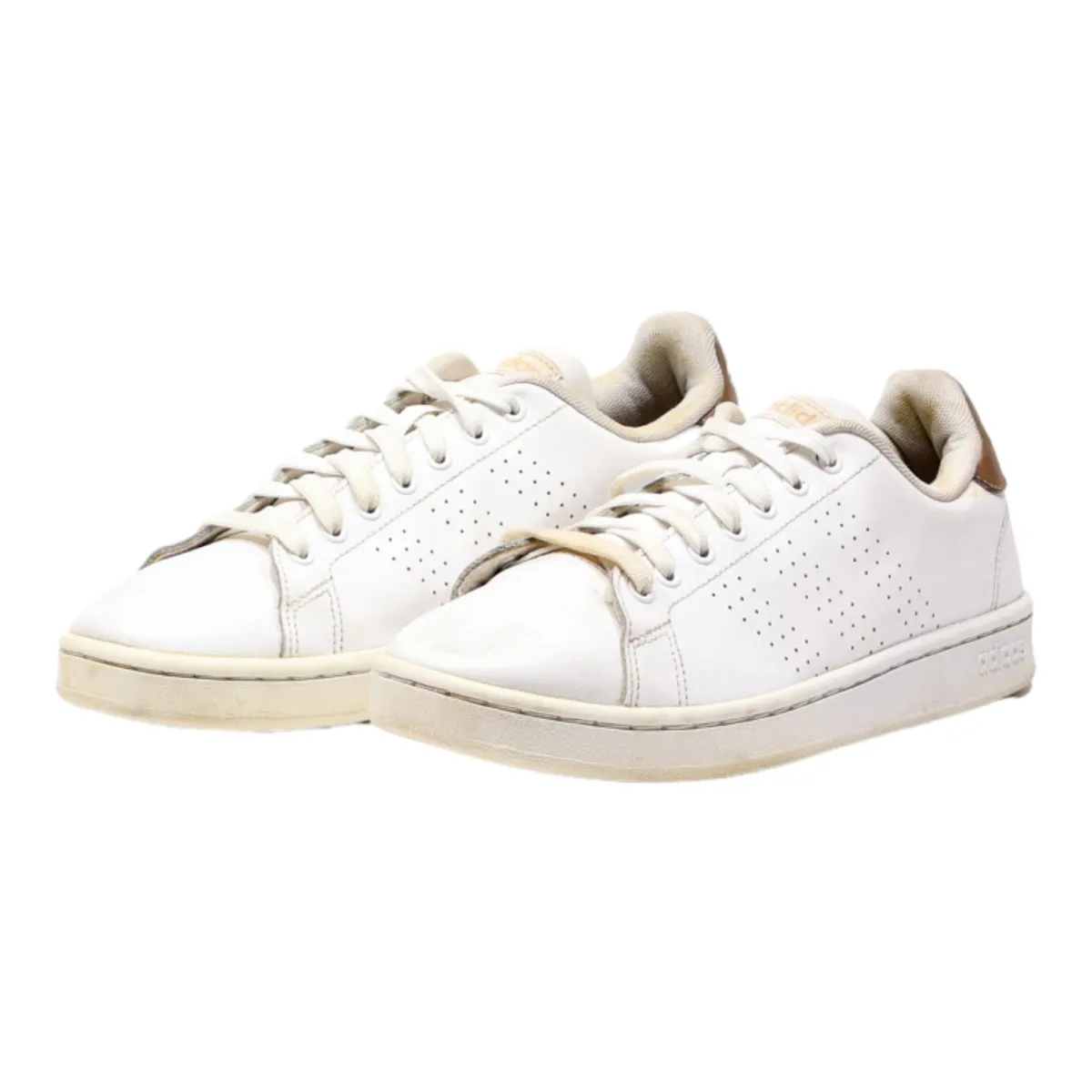 ADIDAS Advantage Sneaker Trainers White Canvas Womens UK 8