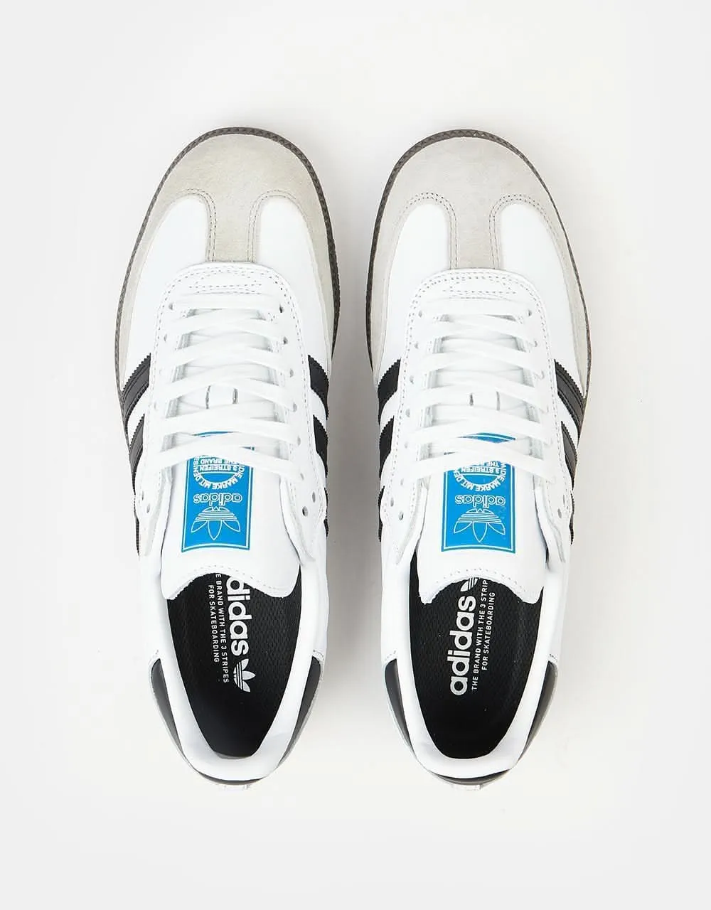 adidas Samba ADV Skate Shoes - White/Core Black/Gum