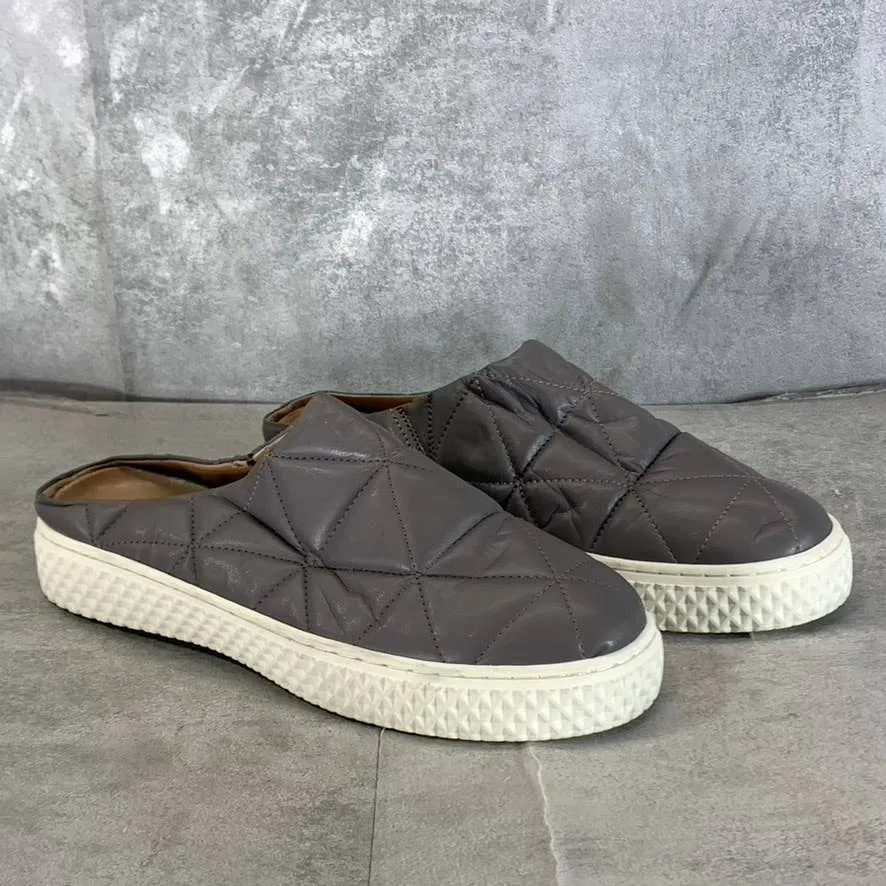 AEROSOLES Women's Dark Grey Ella Quilted Round-Toe Slip-On Sneakers SZ 7