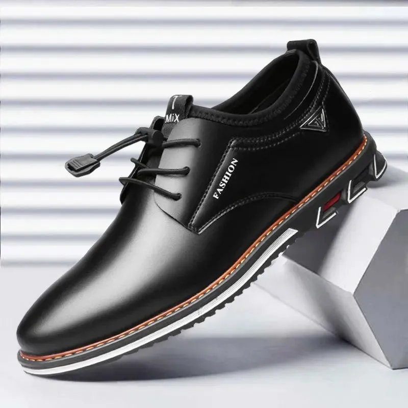 Aidase British Casual Single Shoes Leather Shoes Formal Shoes New Men Shoes Leather Cowhide Leather Shoes Men Comfortable Low-top