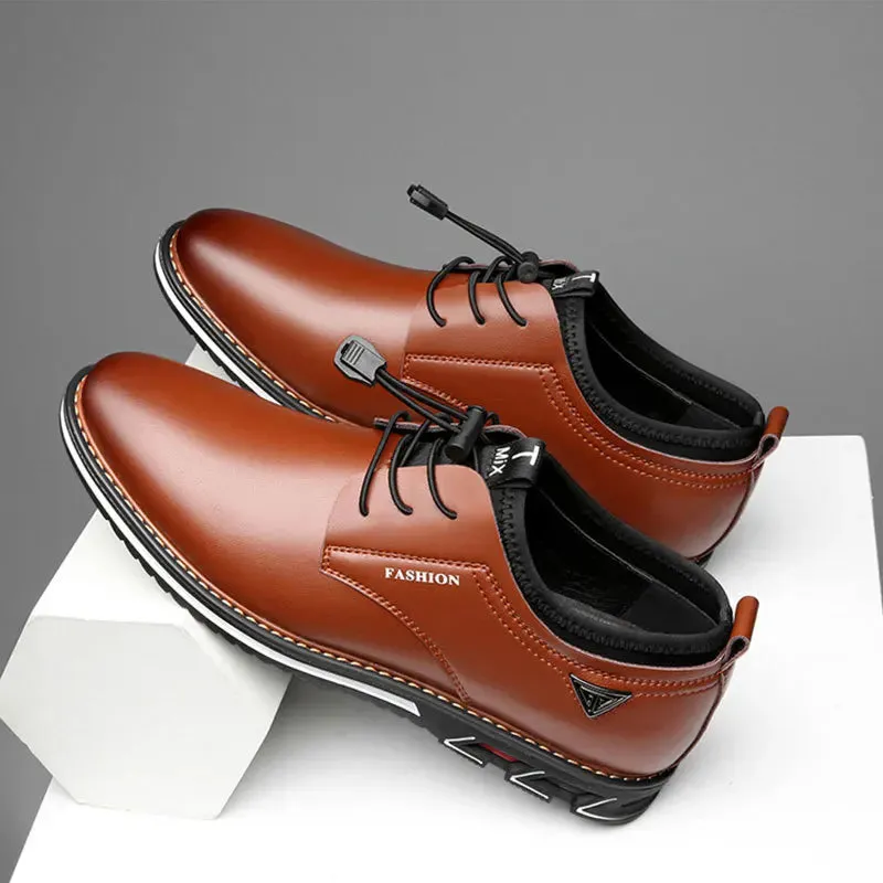 Aidase British Casual Single Shoes Leather Shoes Formal Shoes New Men Shoes Leather Cowhide Leather Shoes Men Comfortable Low-top