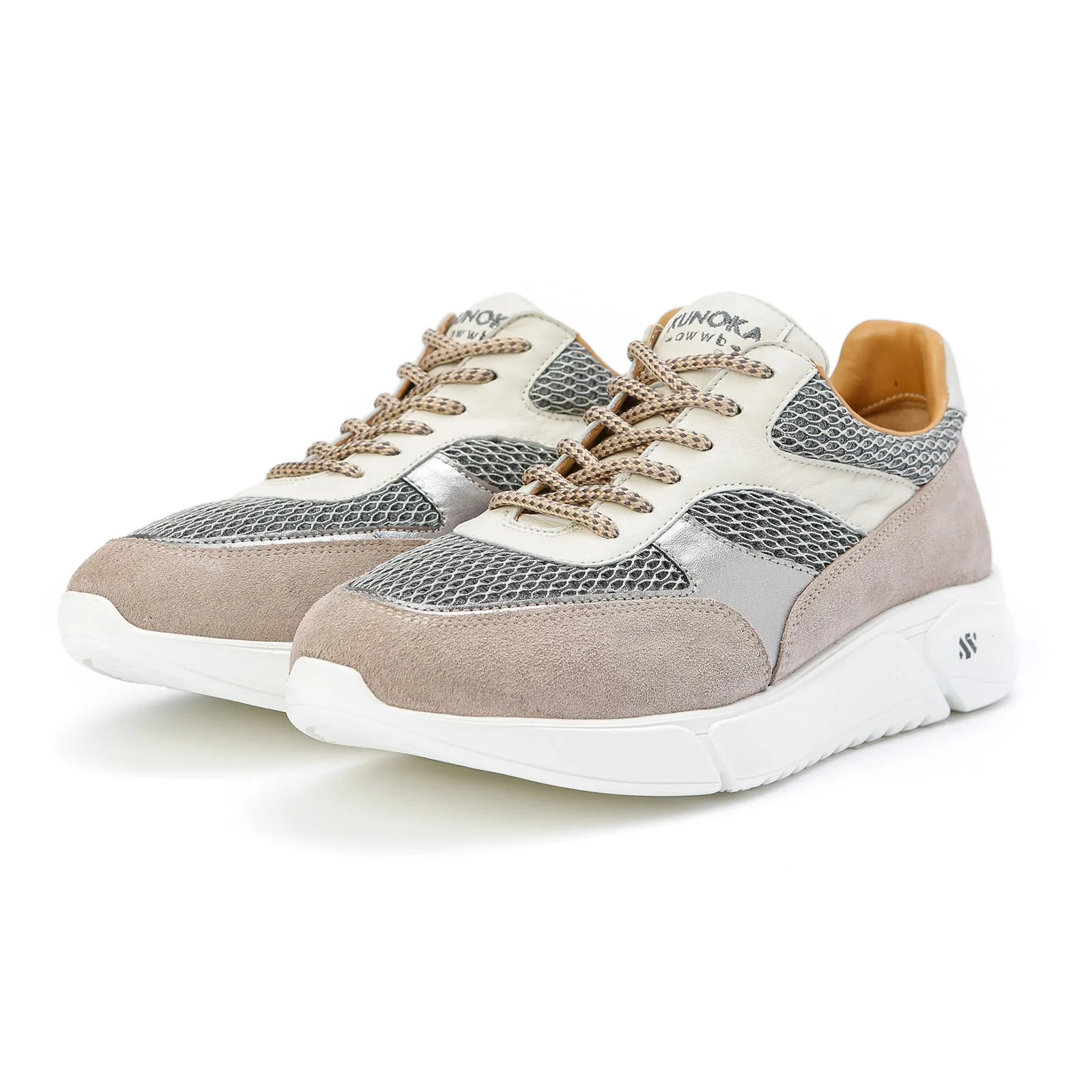 ARI platform sneaker - beige silver