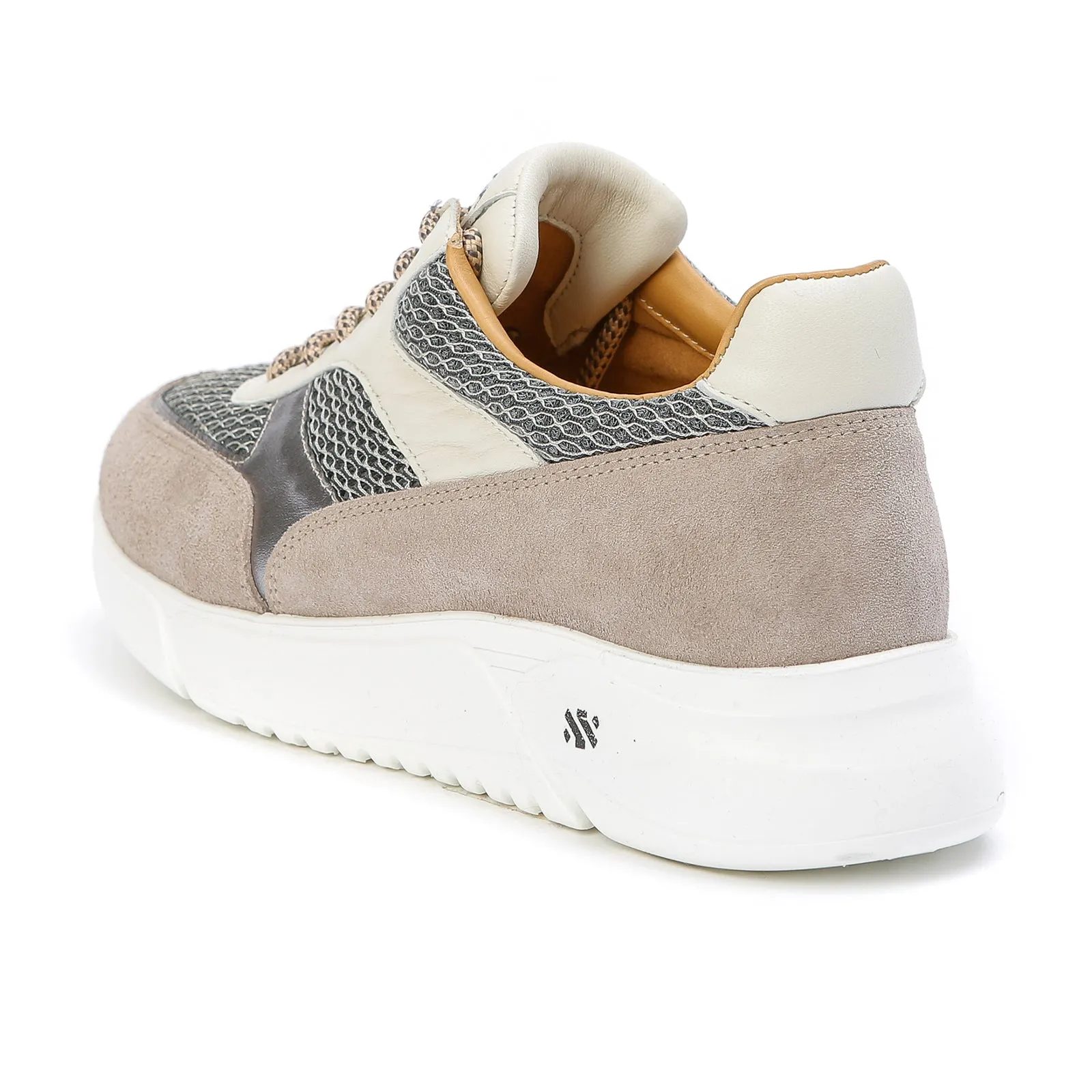 ARI platform sneaker - beige silver