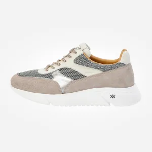 ARI platform sneaker - beige silver
