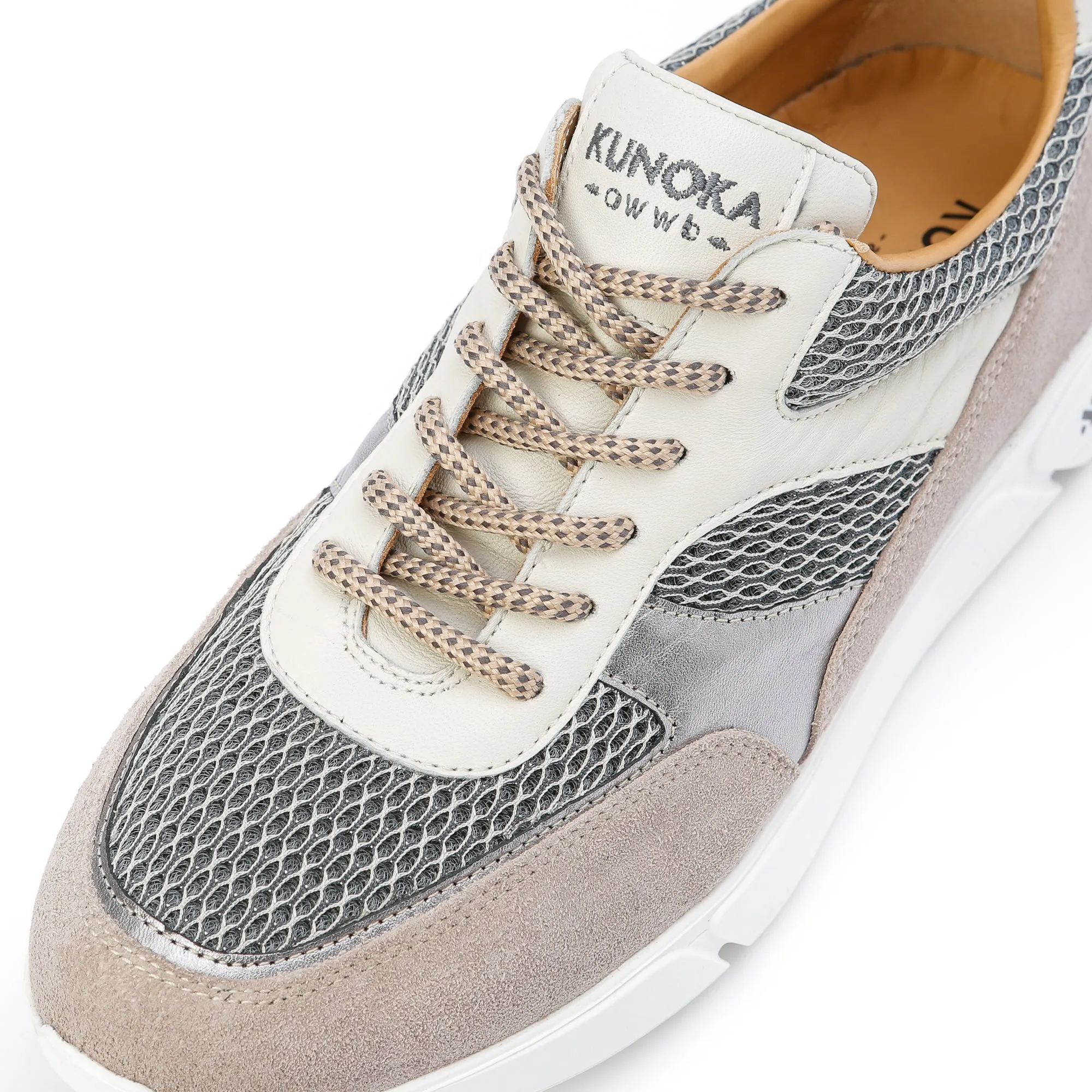 ARI platform sneaker - beige silver