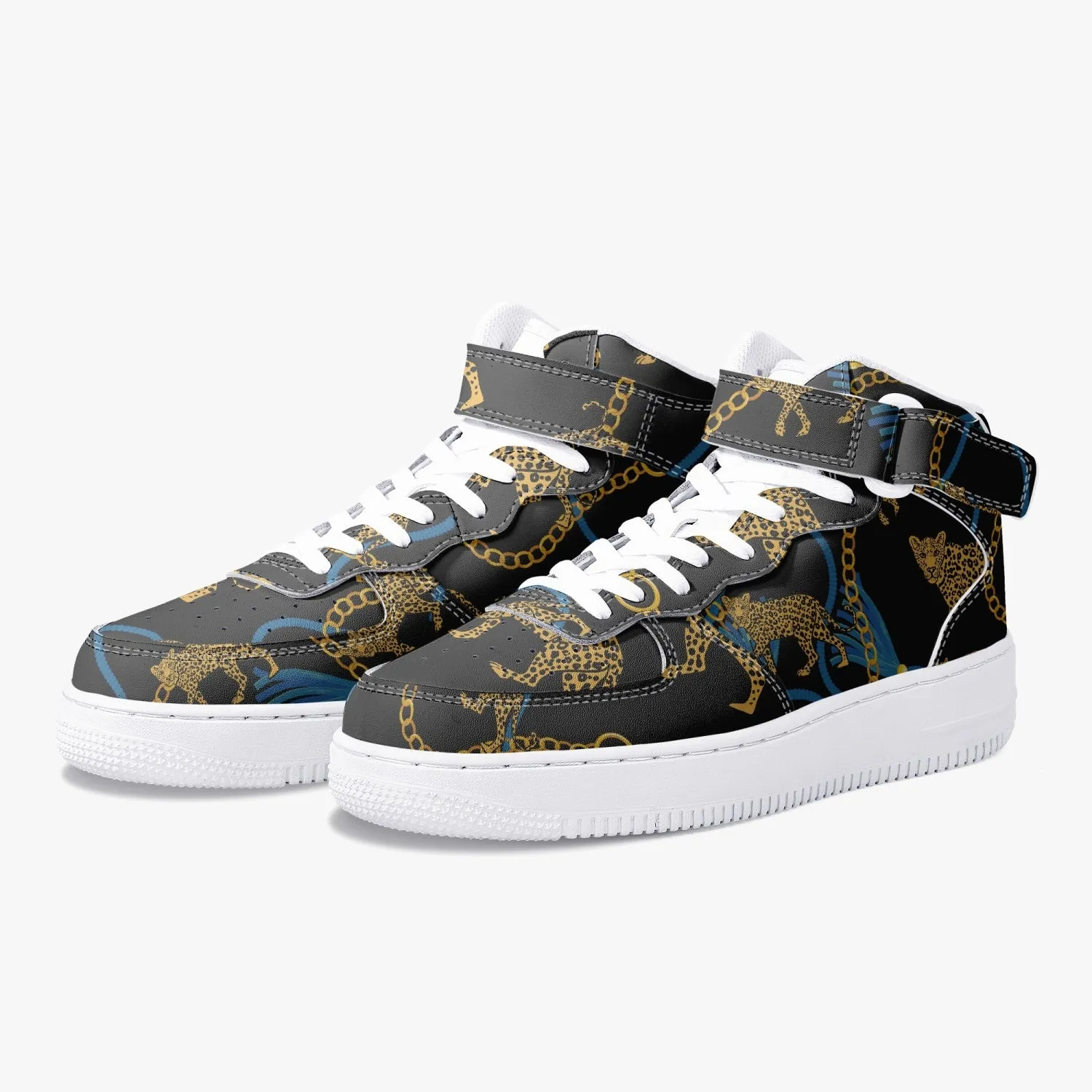 Art Deco Golden Leopard Hi Tops