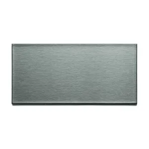 ASPECT A5250 Wall Tile, 6 in L, 3 in W, 1/8 in Thick, Metal, Brushed Stainless Steel
