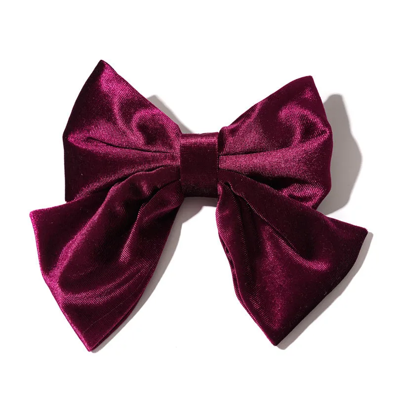 Autumn and Winter Velvet Bow Barrettes Women's Spring Clip Hair Ring Hair Band