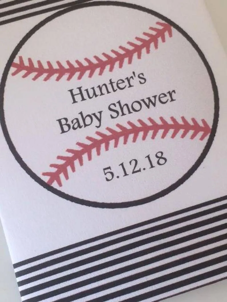 Baseball Baby Shower Seed Packets Favors