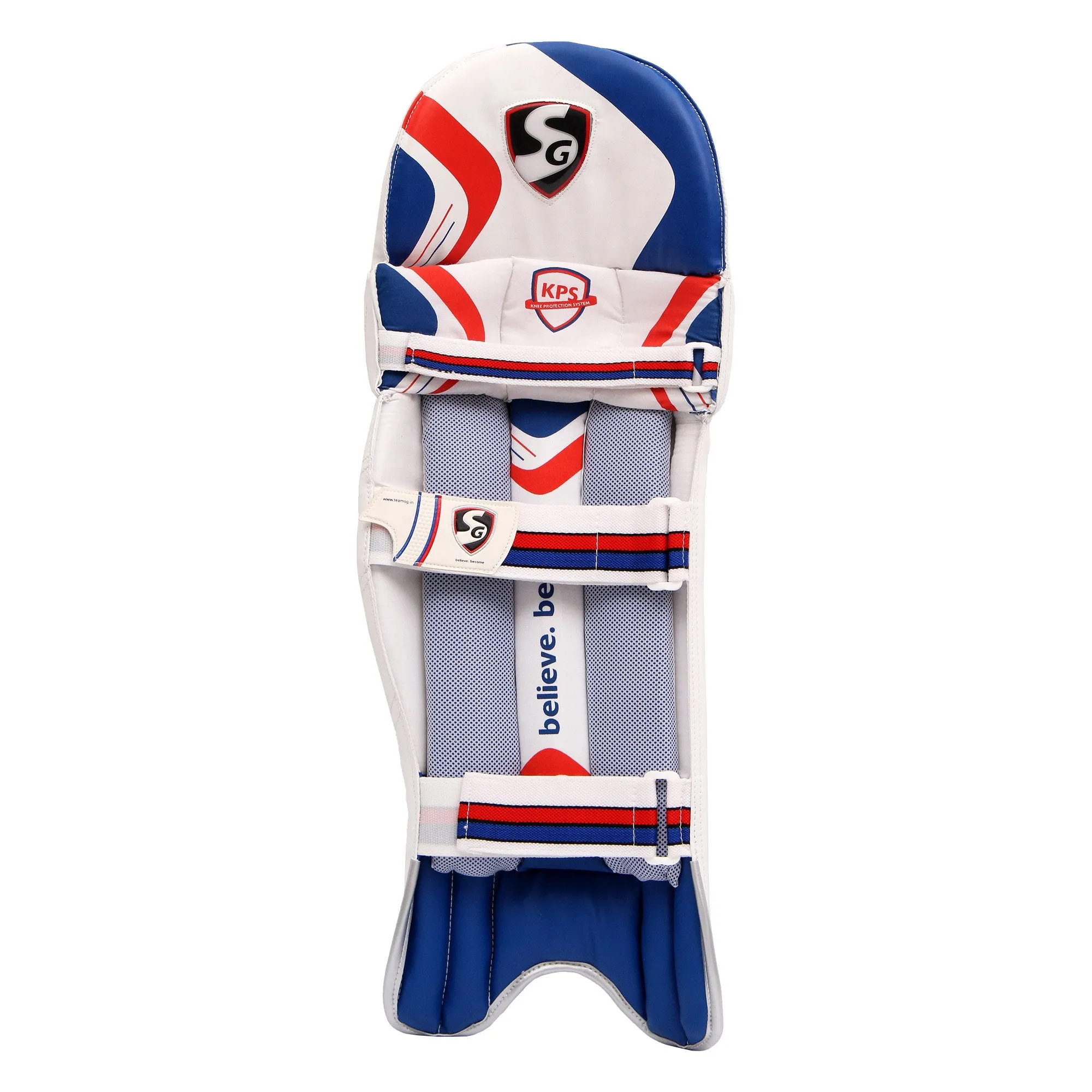 Boy's Club Batting Leg Guards (White/Red)