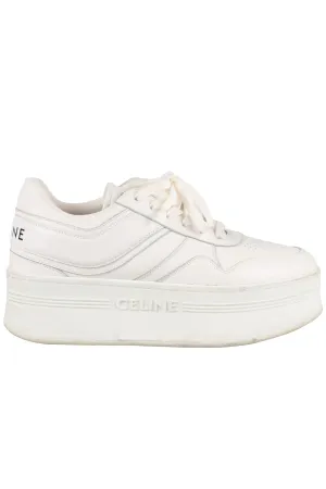 CELINE WHITE BLOCK LEATHER PLATFORM SNEAKERS EU 38 UK 5 US 8