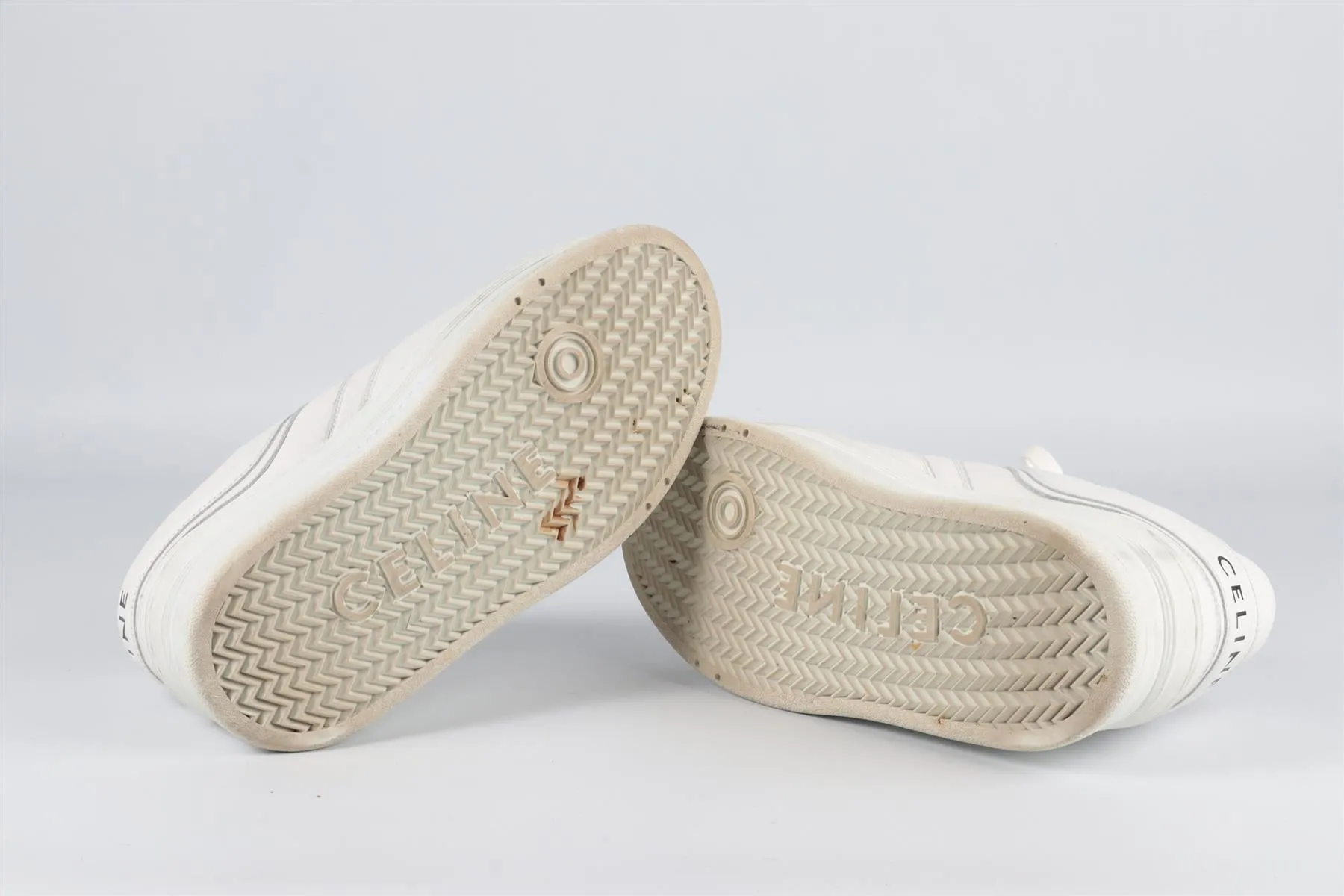 CELINE WHITE BLOCK LEATHER PLATFORM SNEAKERS EU 38 UK 5 US 8