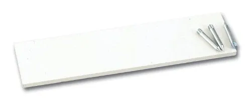 Champion Sports Official Size Pitcher's Plate with Metal Spikes, White, 24" x 6" x 1" (80)