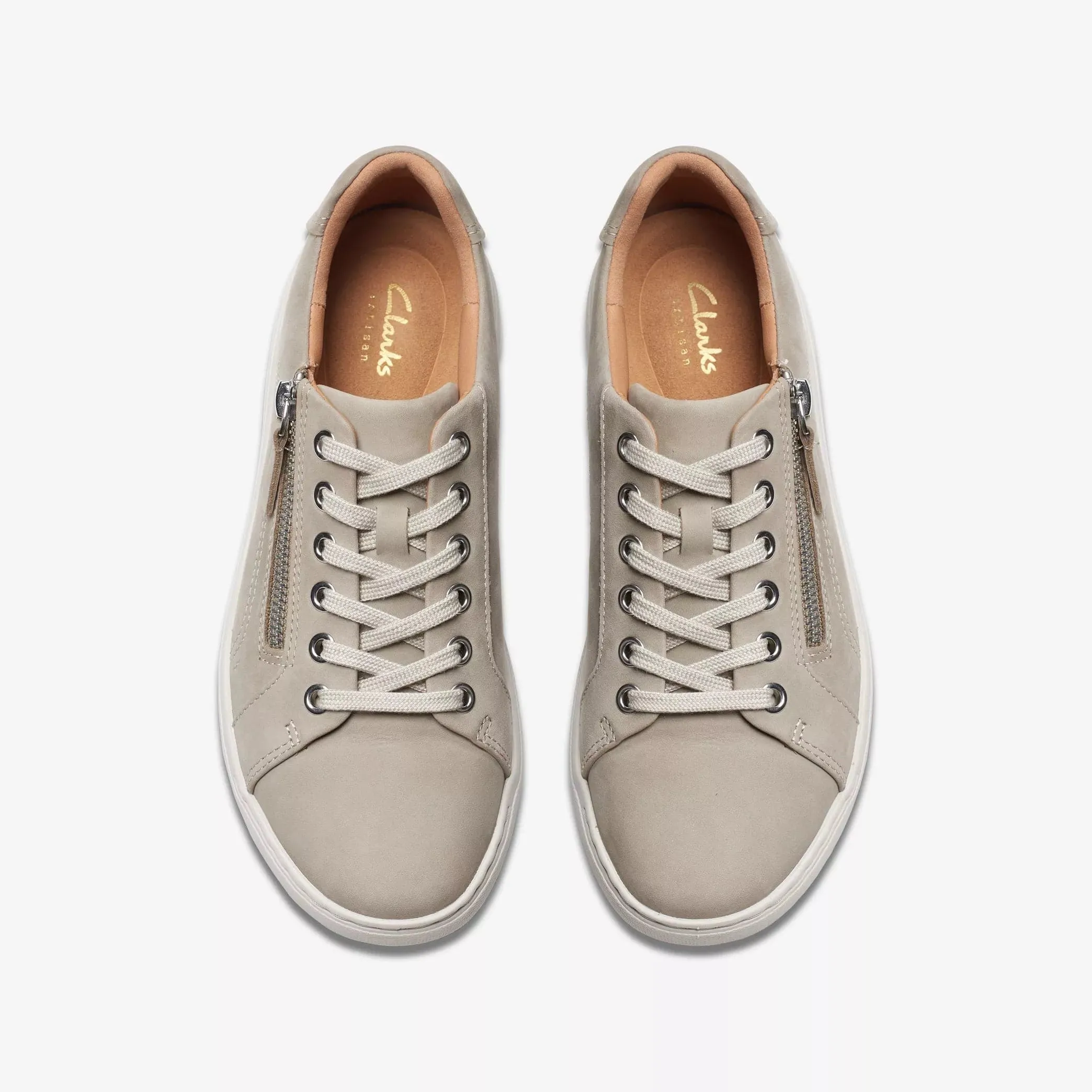 Clarks Women's Nalle Lace Sneakers- Stone Nubuck