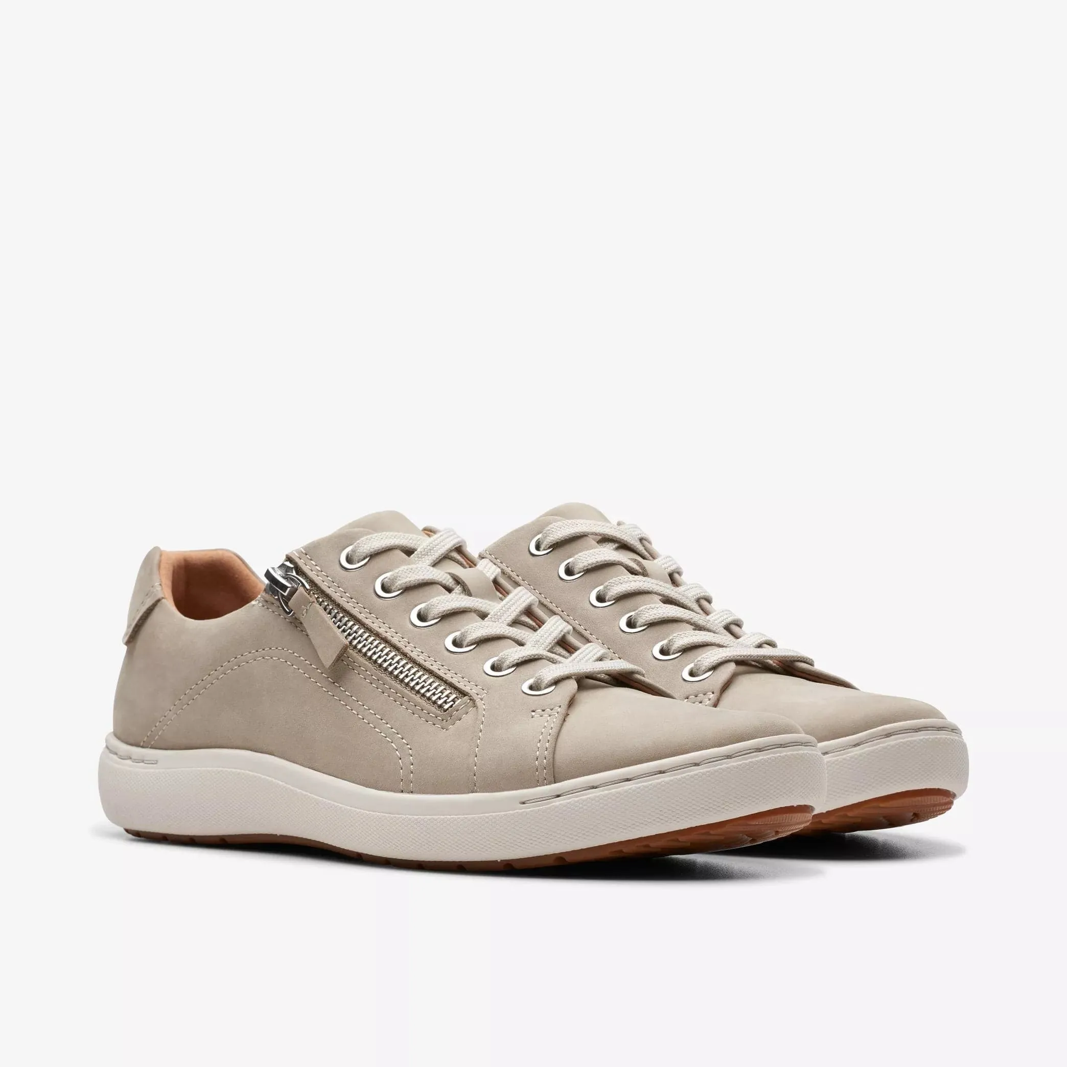 Clarks Women's Nalle Lace Sneakers- Stone Nubuck