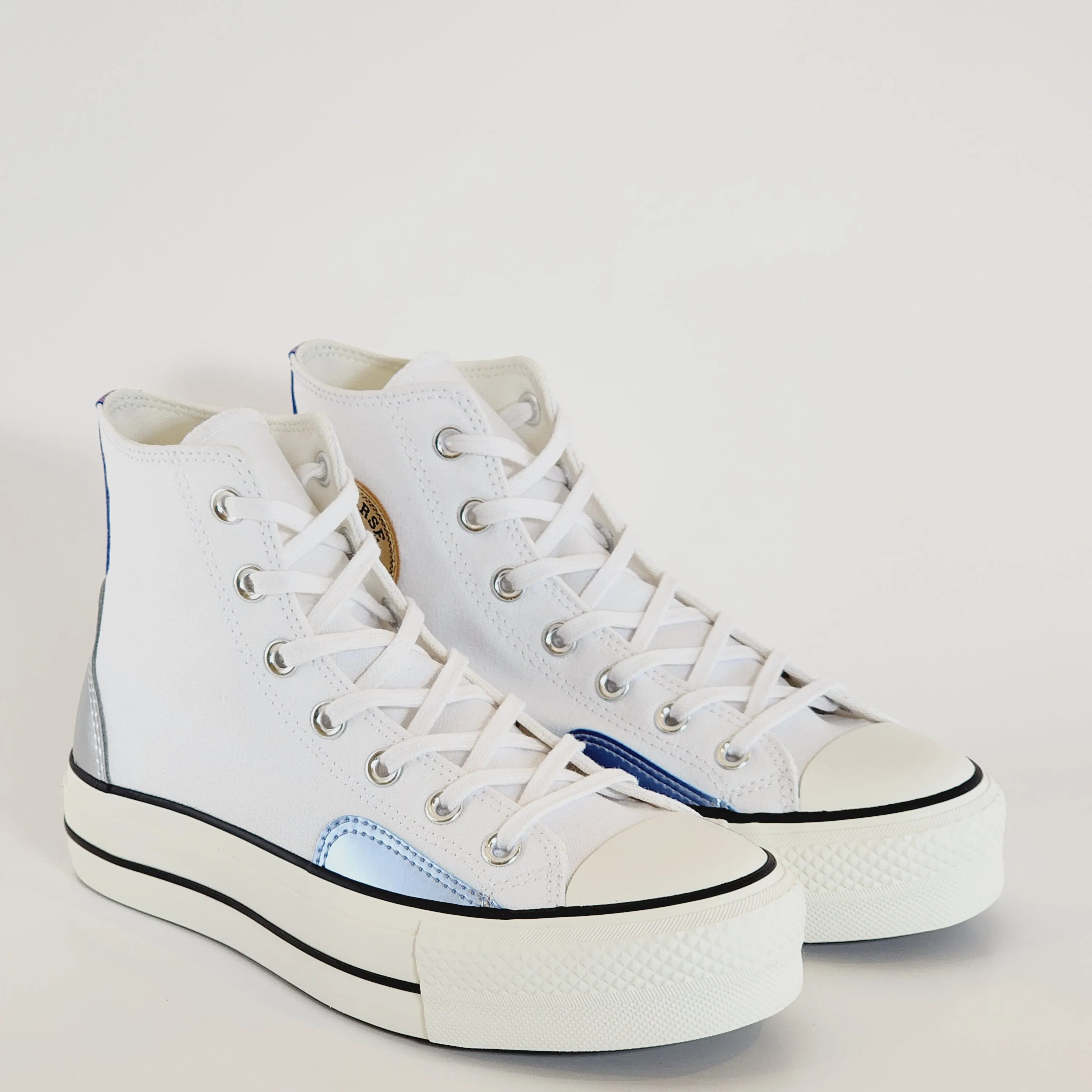 Converse CTAS Lift Hi Chrome Overlays Women's Platform Sneakers A09797C NWT