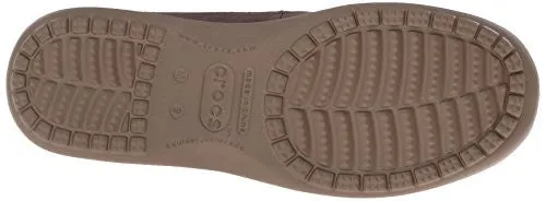 crocs Men's Santa Cruz 2 Luxe Leather M Slip-On Loafer, Espresso/Walnut, 11 M US