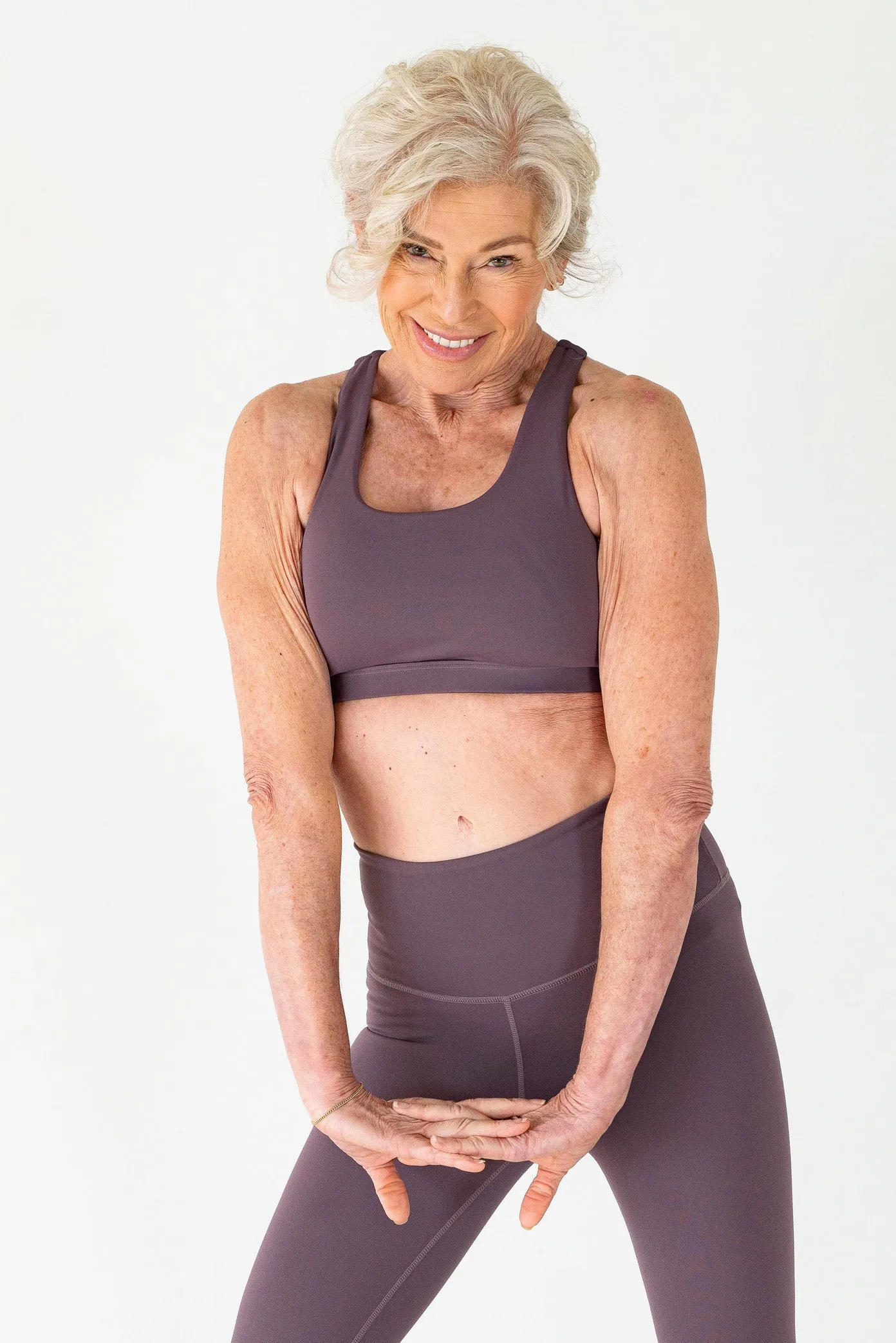 Crossed Back Sports Bra | Amethyst