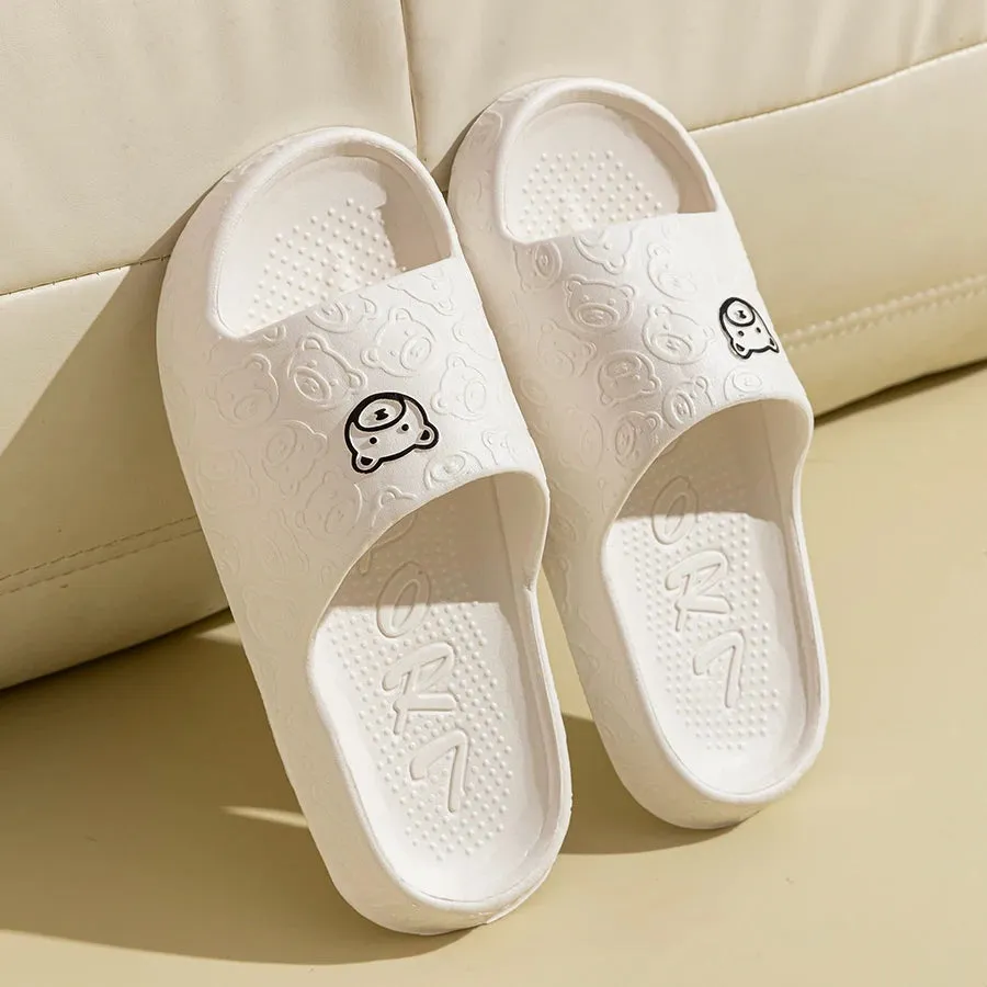 Cute Bear Print Summer Slippers