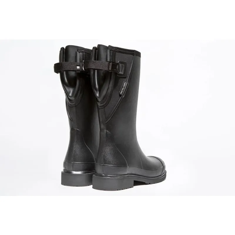 Darcy Mid Calf Gumboots Black & Black