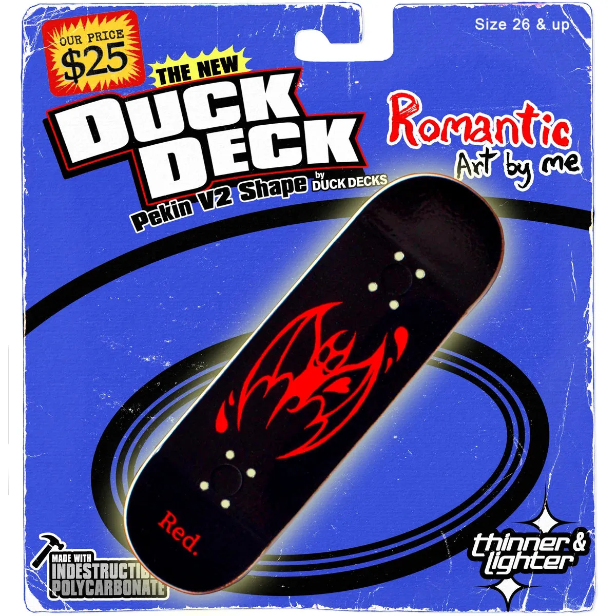Duck Decks 32mm Red Graphic Poly Fingerboard