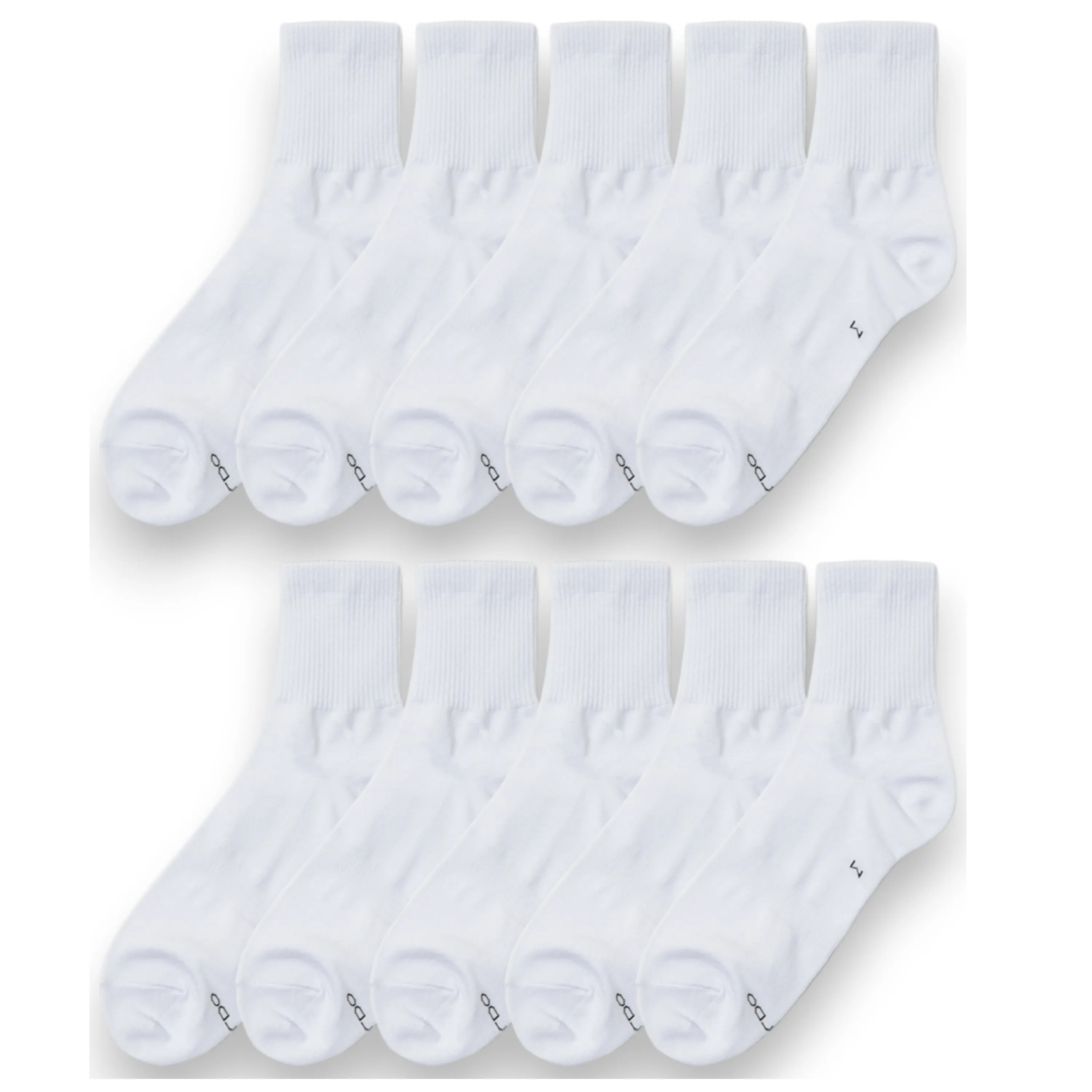 EDUARDO 10 Pairs Men and Women Ankle Socks Casual Cotton Classic Crew Socks Multipack