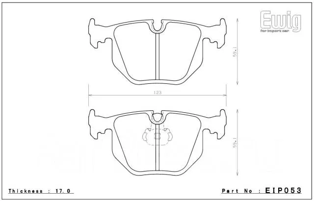 ENDLESS EIP053MX72 Brake pads BMW M3 E46 (SMG II)/M5 E39/M ROADSTER Z4 M Coupe/M ROADSTER