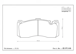 ENDLESS EIP144MX72 Front brake pads BMW E82/E87/E90/E91 Perf.Caliper