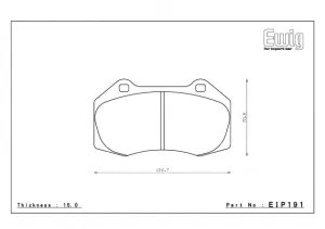 ENDLESS EIP191MX72 Front brake pads RENAULT CLIO RS, OPEL CORSA OPC NE, ABARTH 500