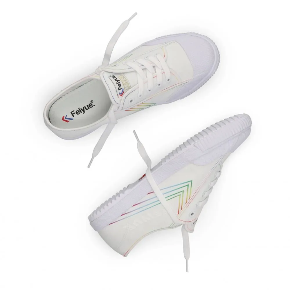 Feiyue Footwear Fe Lo 1920 Canvas Martial Arts/Gym/Lifing Shoes - White / Rainbow