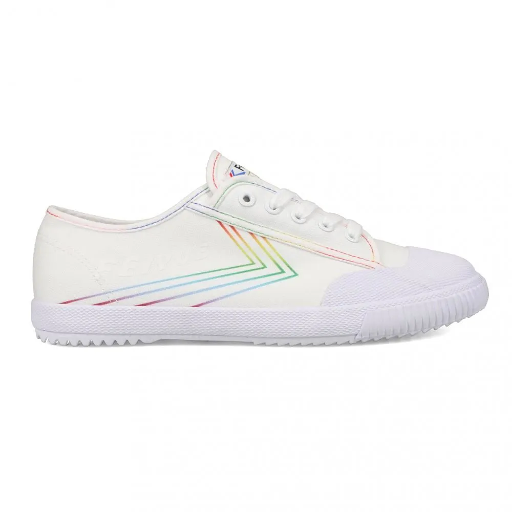 Feiyue Footwear Fe Lo 1920 Canvas Martial Arts/Gym/Lifing Shoes - White / Rainbow