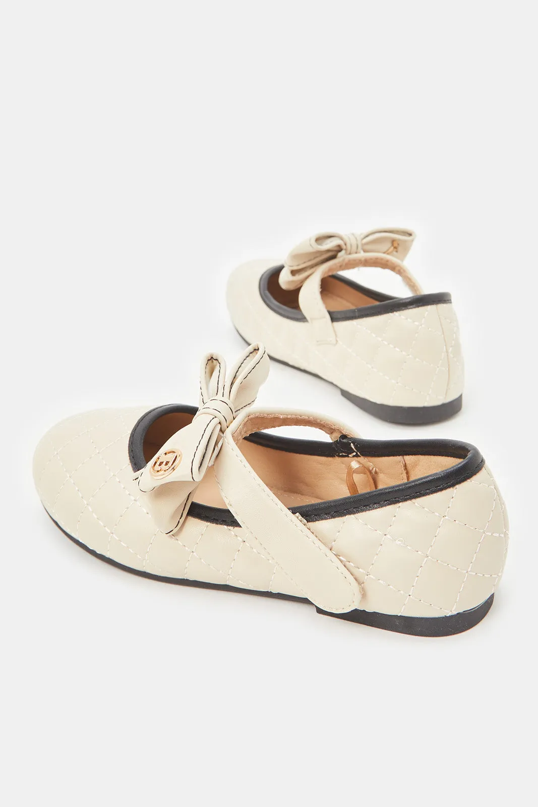 Girls Ivory Embellished Ballerina