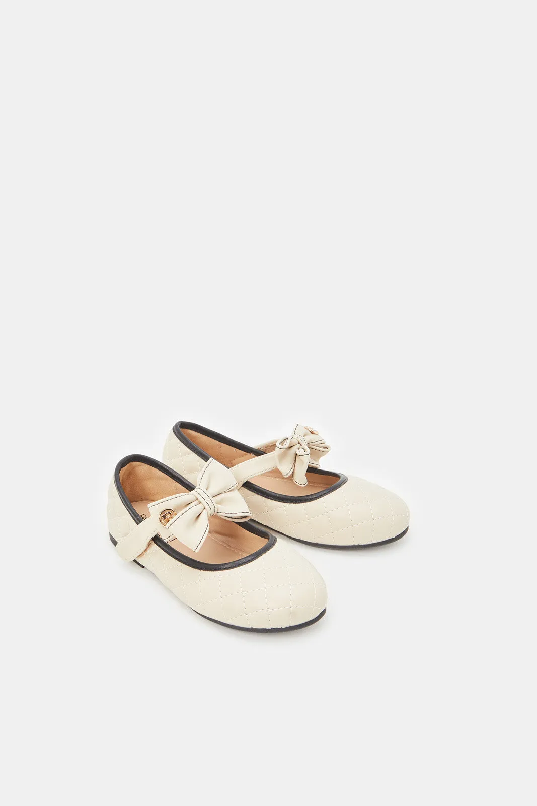 Girls Ivory Embellished Ballerina