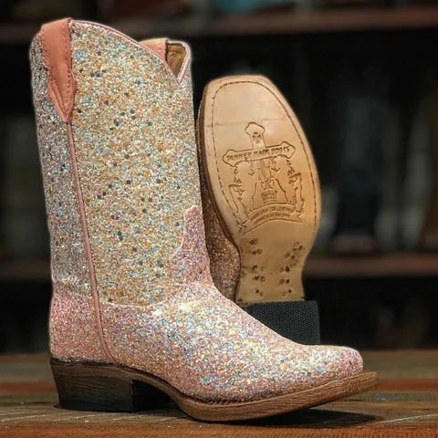 Girl's Tanner Mark Unicorn Pink Sparkle Boot
