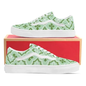 Green Low Top Flat Sneaker