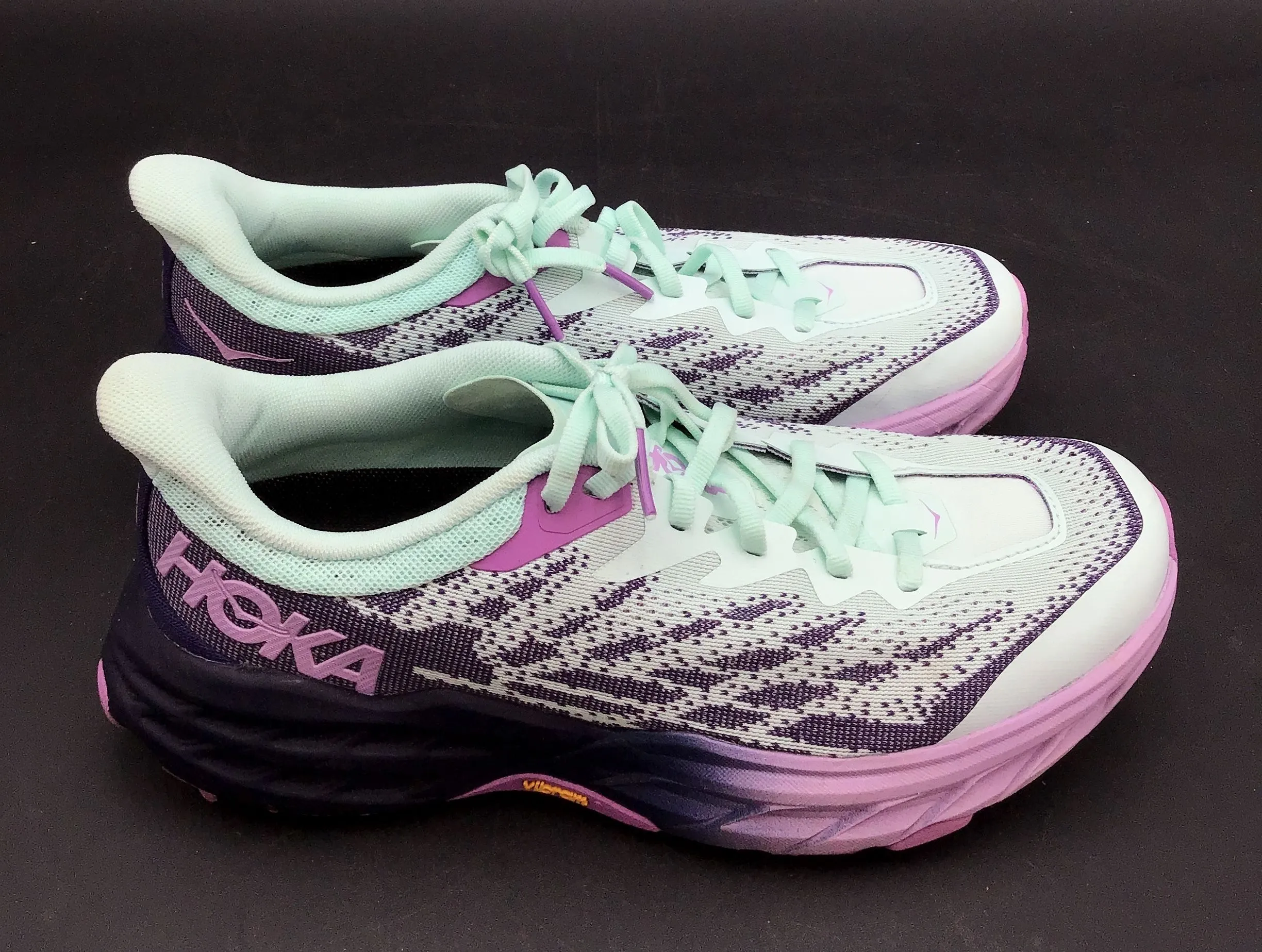 Hoka One One Women's Speedgoat 5 Wide Multicolor Athletic Shoes - Size 8.5D