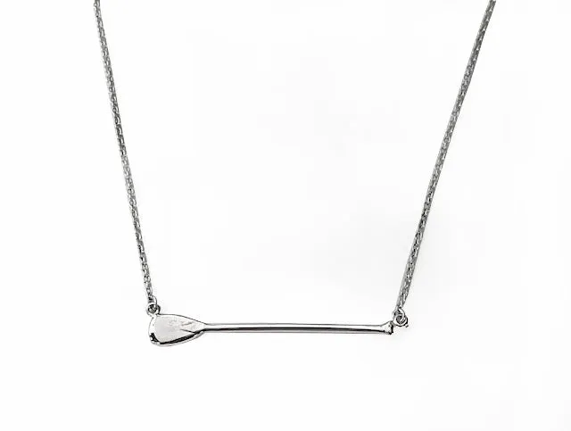 Horizontal SUP Paddle on Fine Cable Chain Necklace