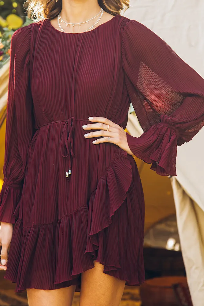 Jumping At Shadows Dress Plum