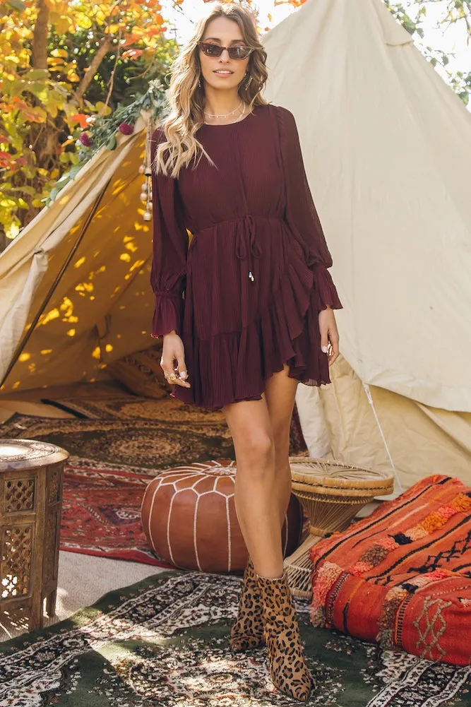 Jumping At Shadows Dress Plum