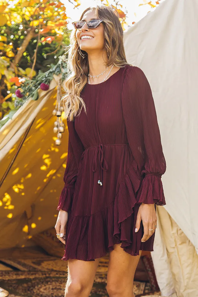 Jumping At Shadows Dress Plum