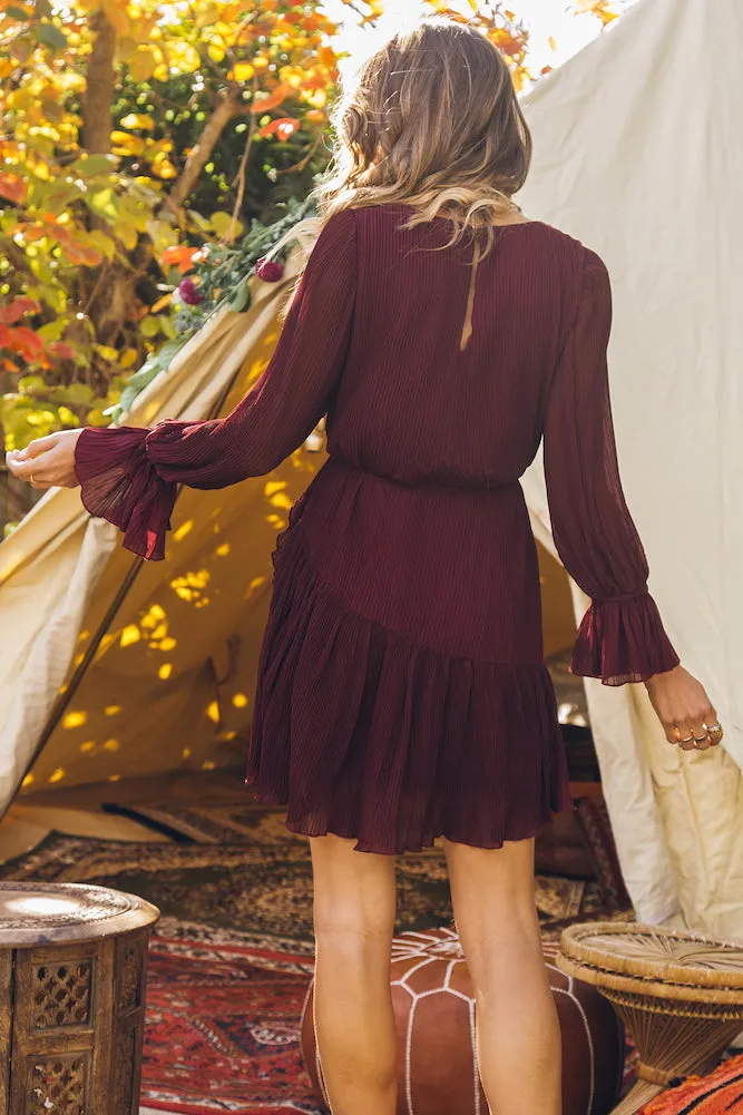 Jumping At Shadows Dress Plum