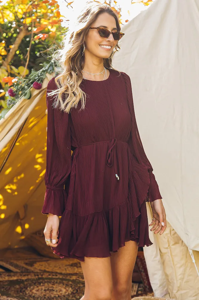 Jumping At Shadows Dress Plum